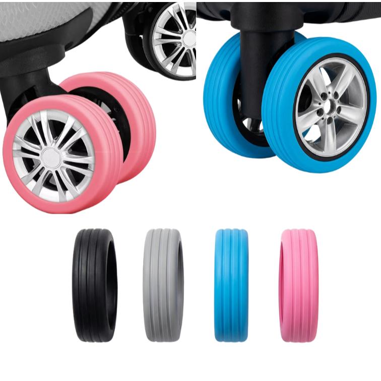 Capa Rodinha de Mala 5cm de Viagem em Silicone Pre
