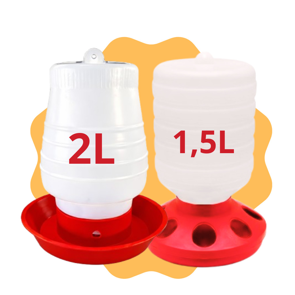 Kit Comedouro 1,5L Bebedouro 2L Resistente Para Av