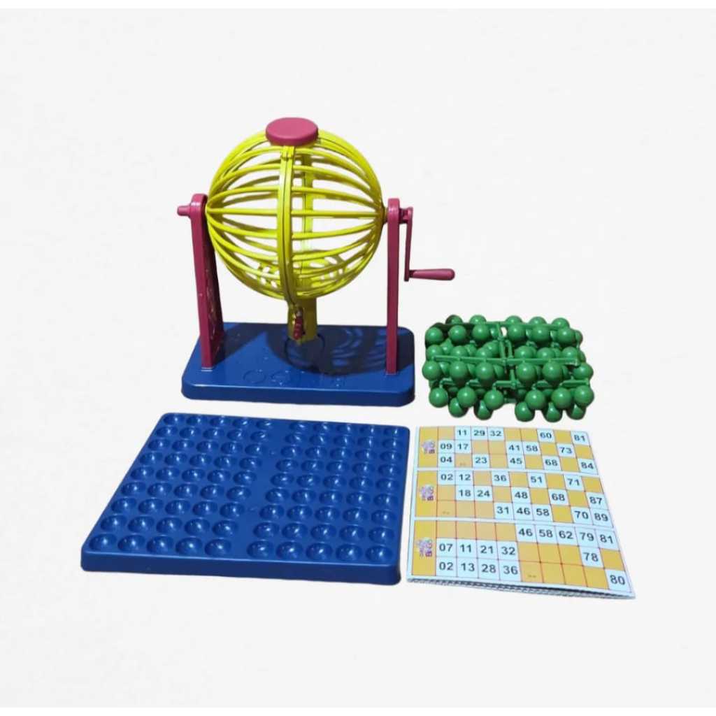 Jogo De Bingo Completo Com Globo 90 Bolinhas 12 Ca