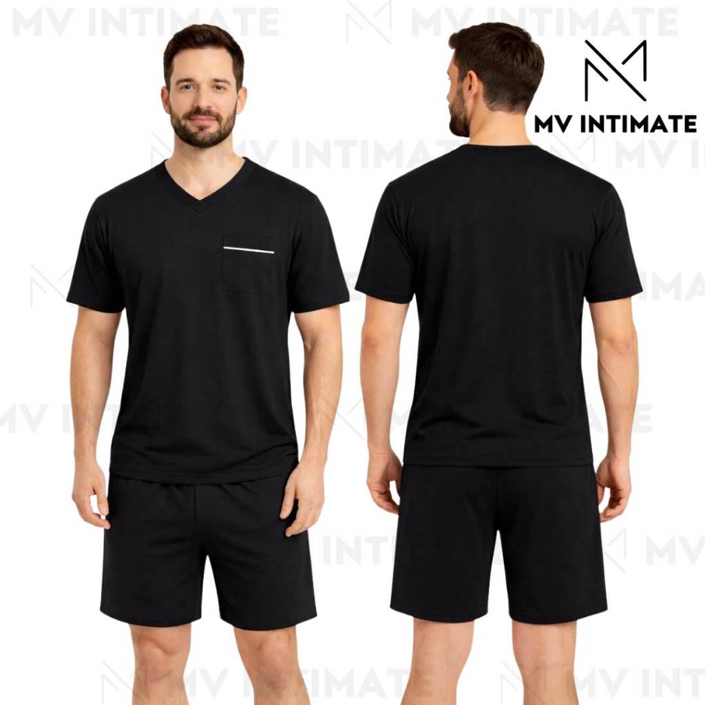Pijama Masculino em Suede Liso Manga Curta Super C