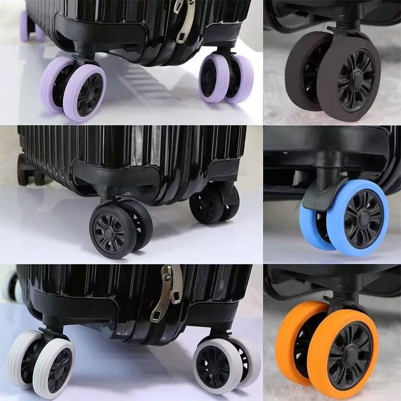 Kit 8 Anéis de Silicone para Rodas Duplas de Mala