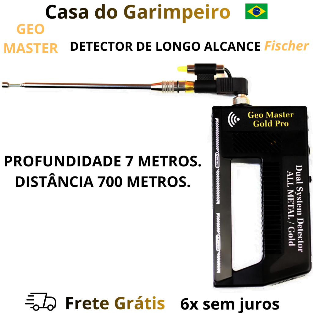 Ouro Brasil Geo Master Gold Pro Fischer com Pinpoi