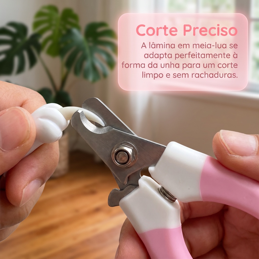 Alicate de Unha para Pets com Trava de Segurança 