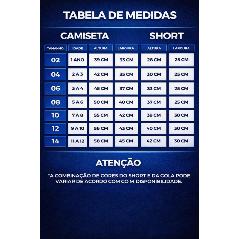 kit infantil europeu – diversos modelos 6 ao