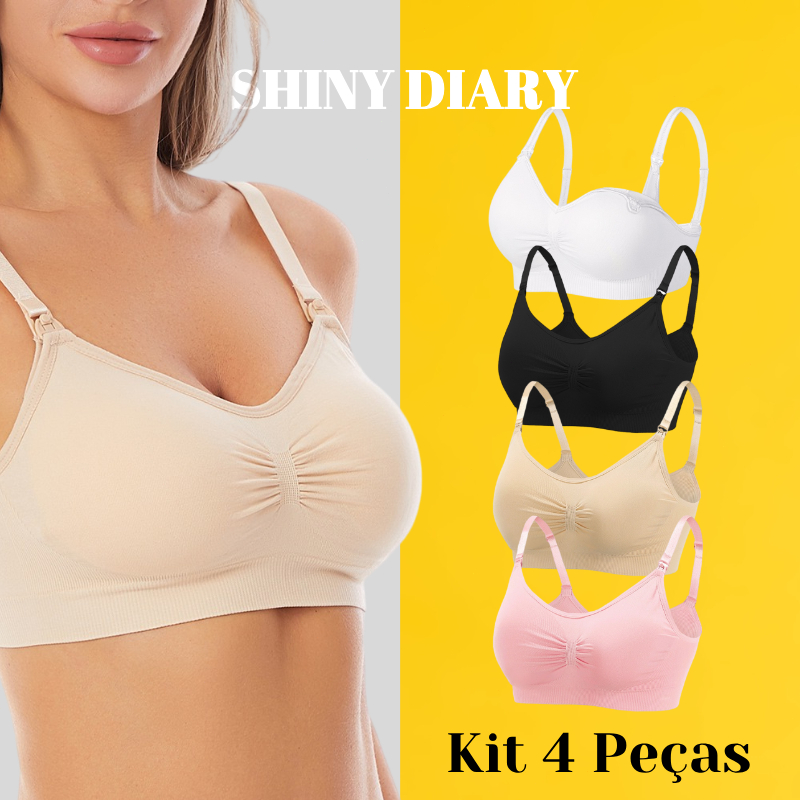 SHINY DIARY –  Kit 4 Sutiãs de Amamentaçã