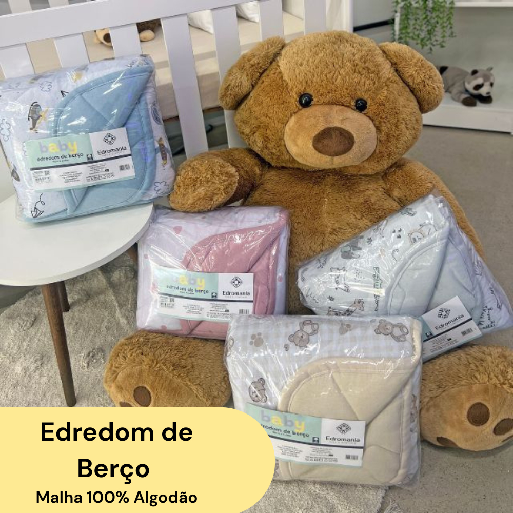 Edredom De Berço Malha 100% Algodão – Linh