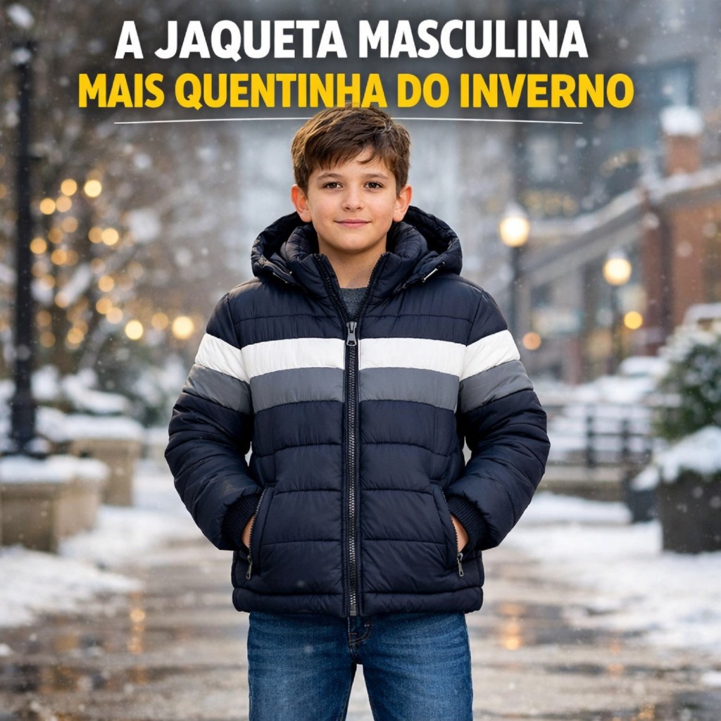 Jaqueta Puffer Infantil Juvenil Masculino Casaco B
