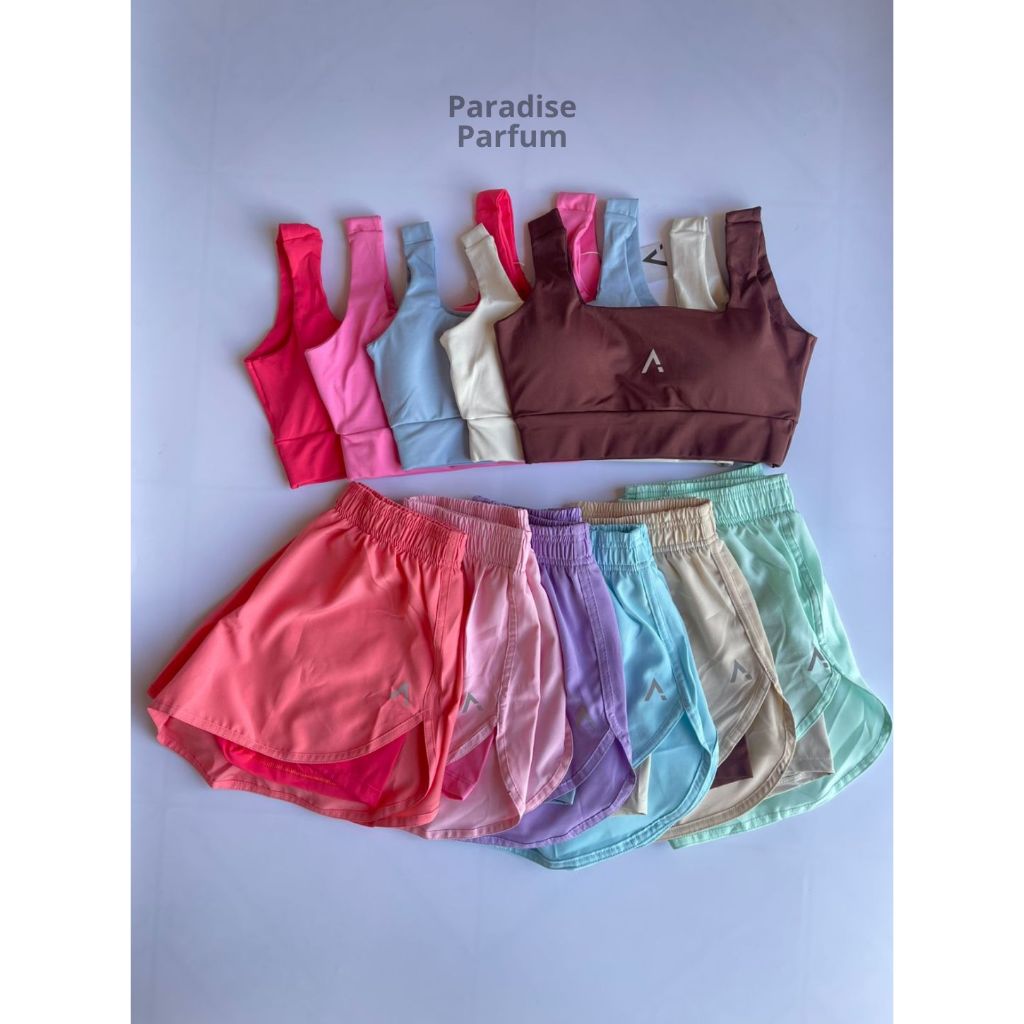 Conjunto de Short Duplo e Top Aurora Feminino Poli