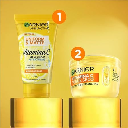 Kit Garnier Uniform E Matte Vit. C Gel Limpeza 120