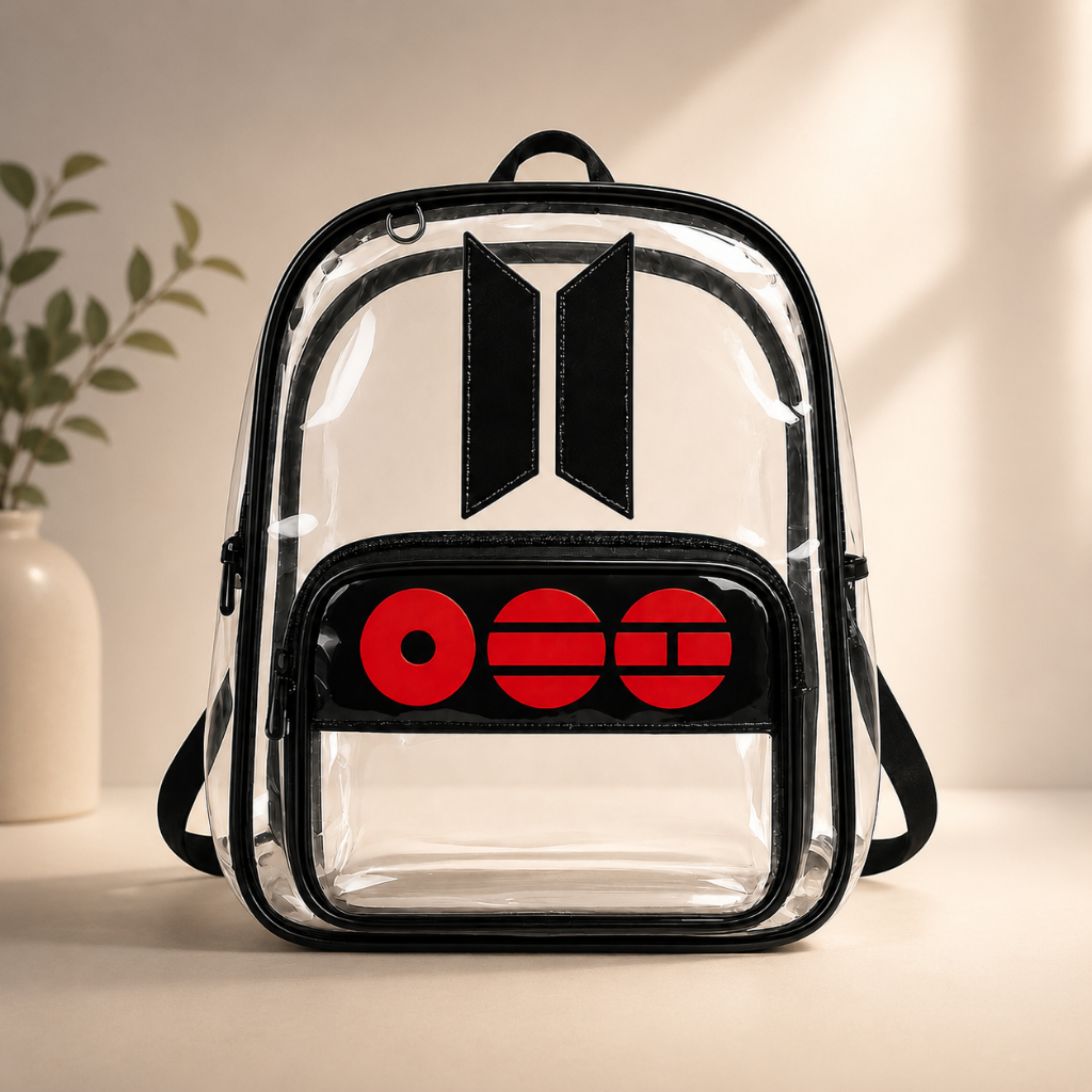 Mochila Transparente BTS Premium PVC Impermeável 