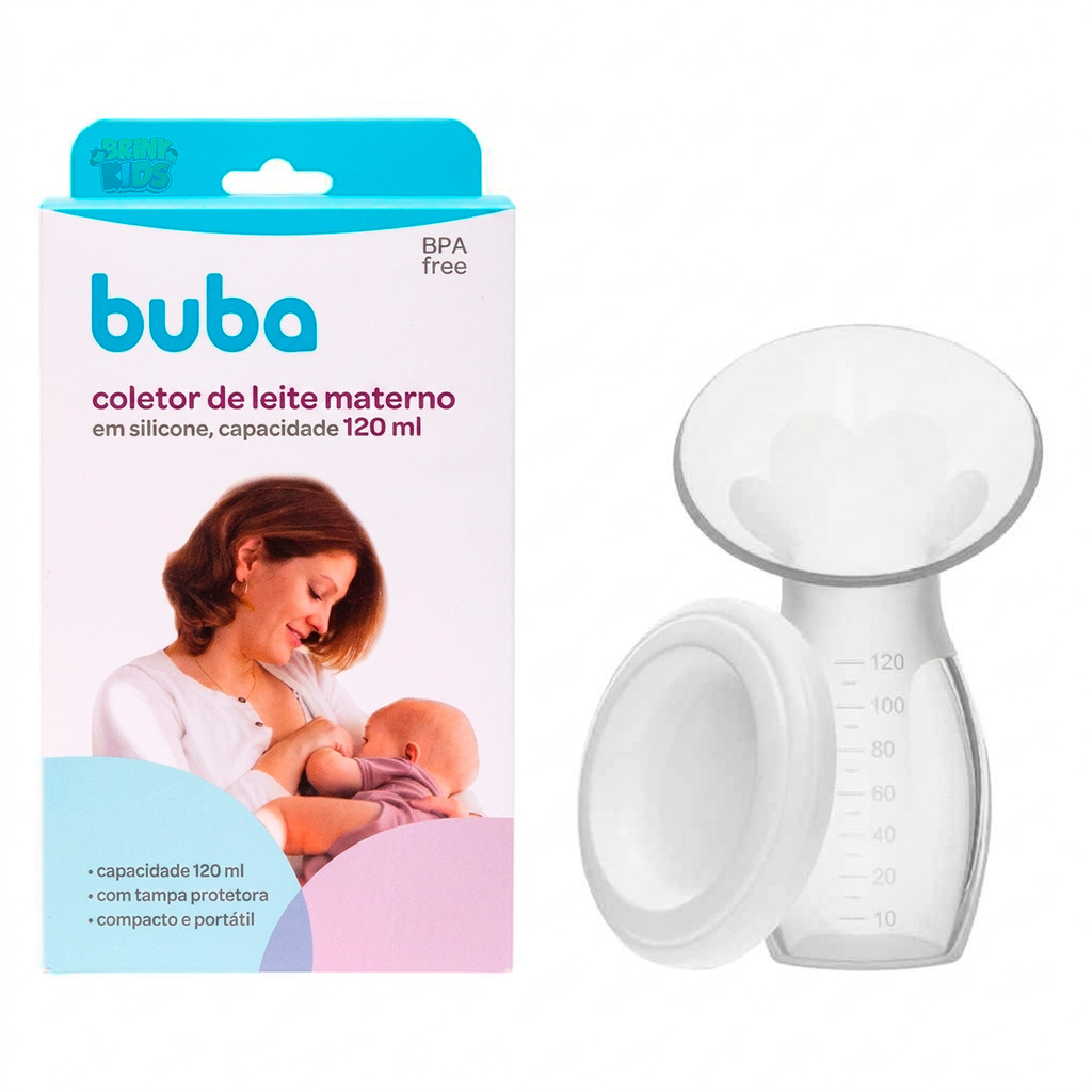 Coletor De Leite Materno Em Silicone Buba 120ML Am