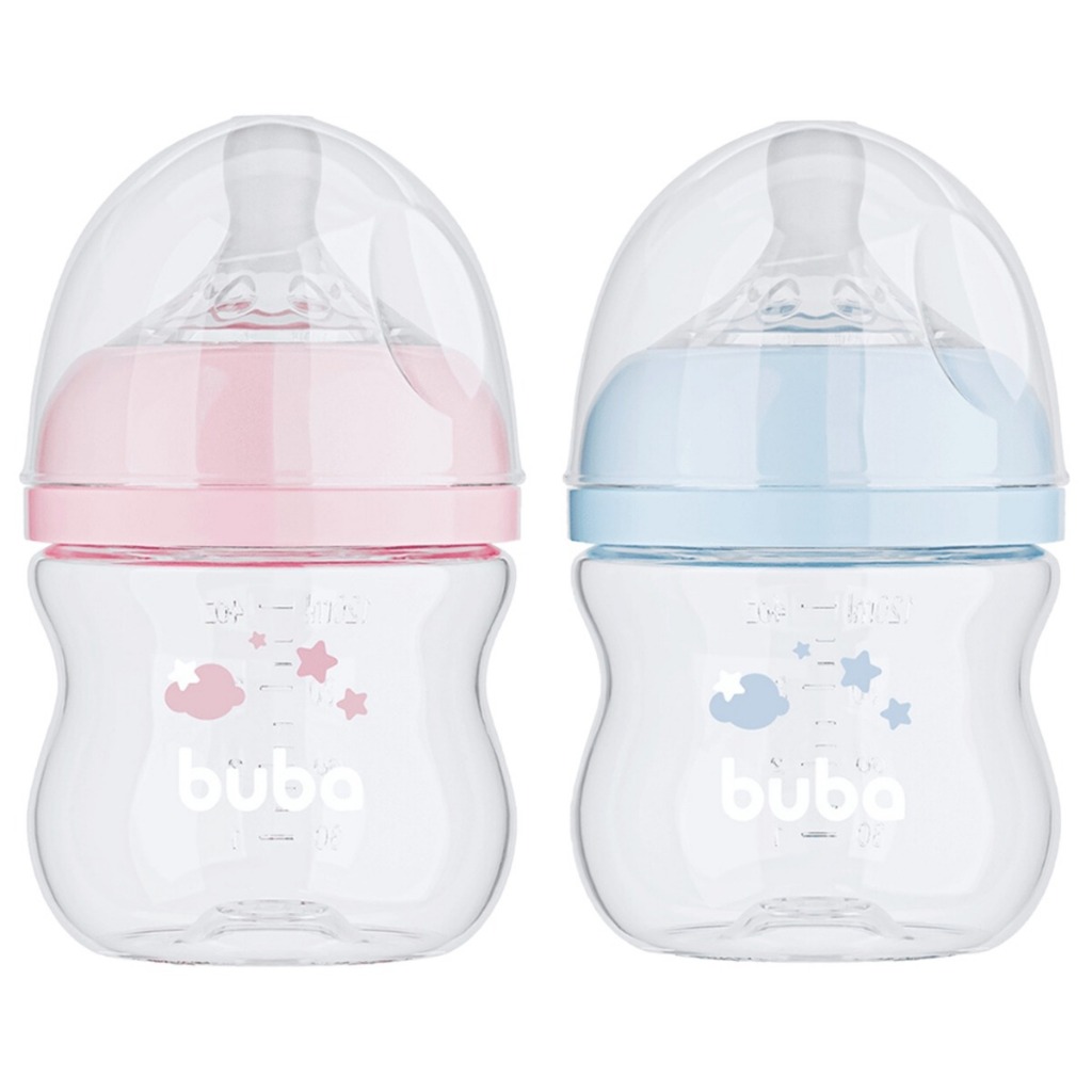 Mamadeira Buba Easy Flow Anticólica 120ml RN Rosa
