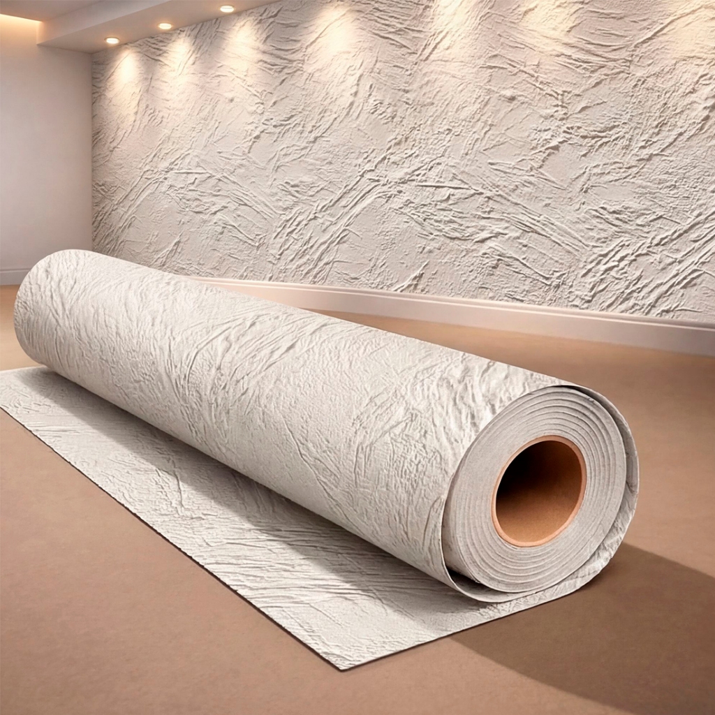 Papel de Parede Adesivo Texturado Branco Moderno P