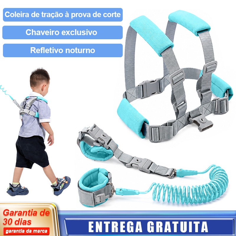 Coleira Anti-Perda 2em1 Infantil – Travas Se