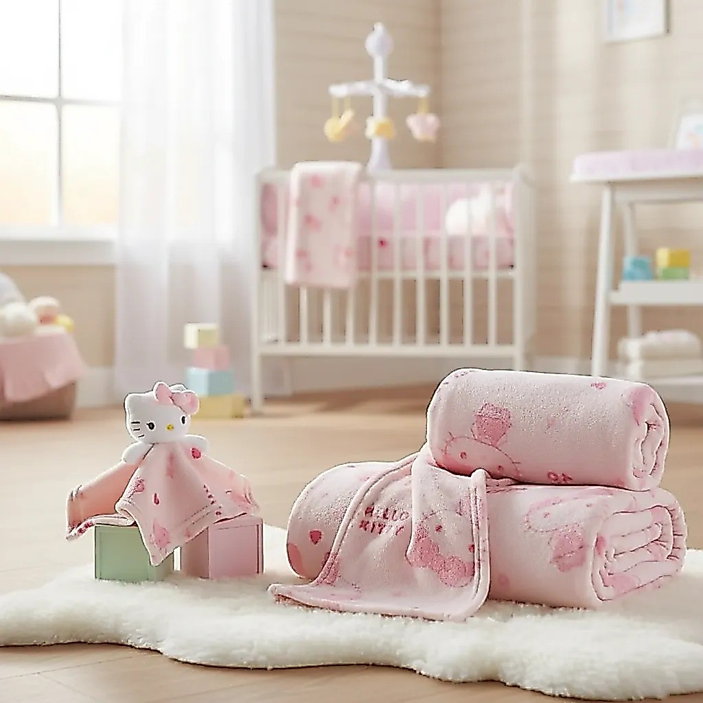 Mantinha Naninha Com Guizo Kit Maternidade 2 Peça
