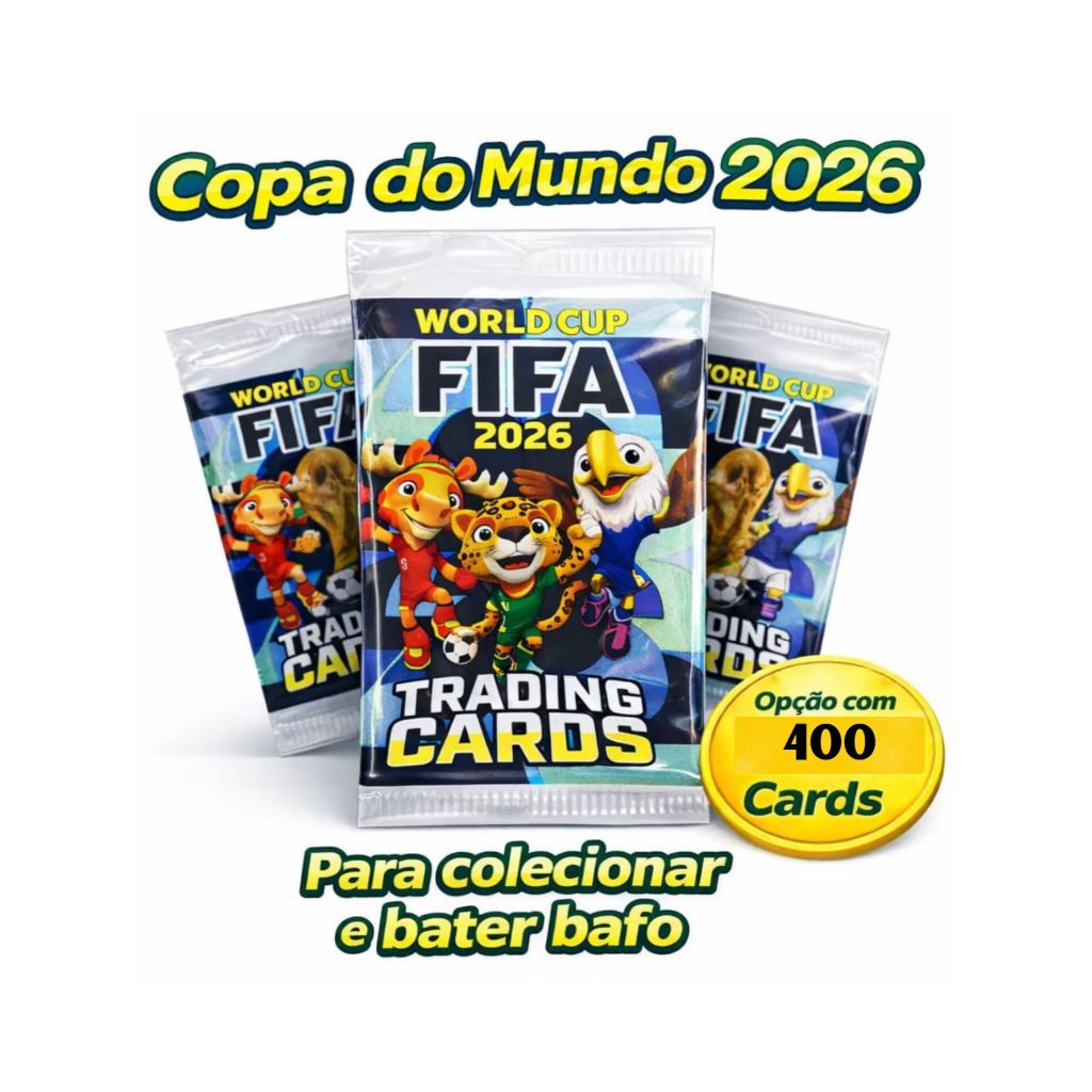 Kit 100, 200 OU 400 Cards da Copa do Mundo 2026 50