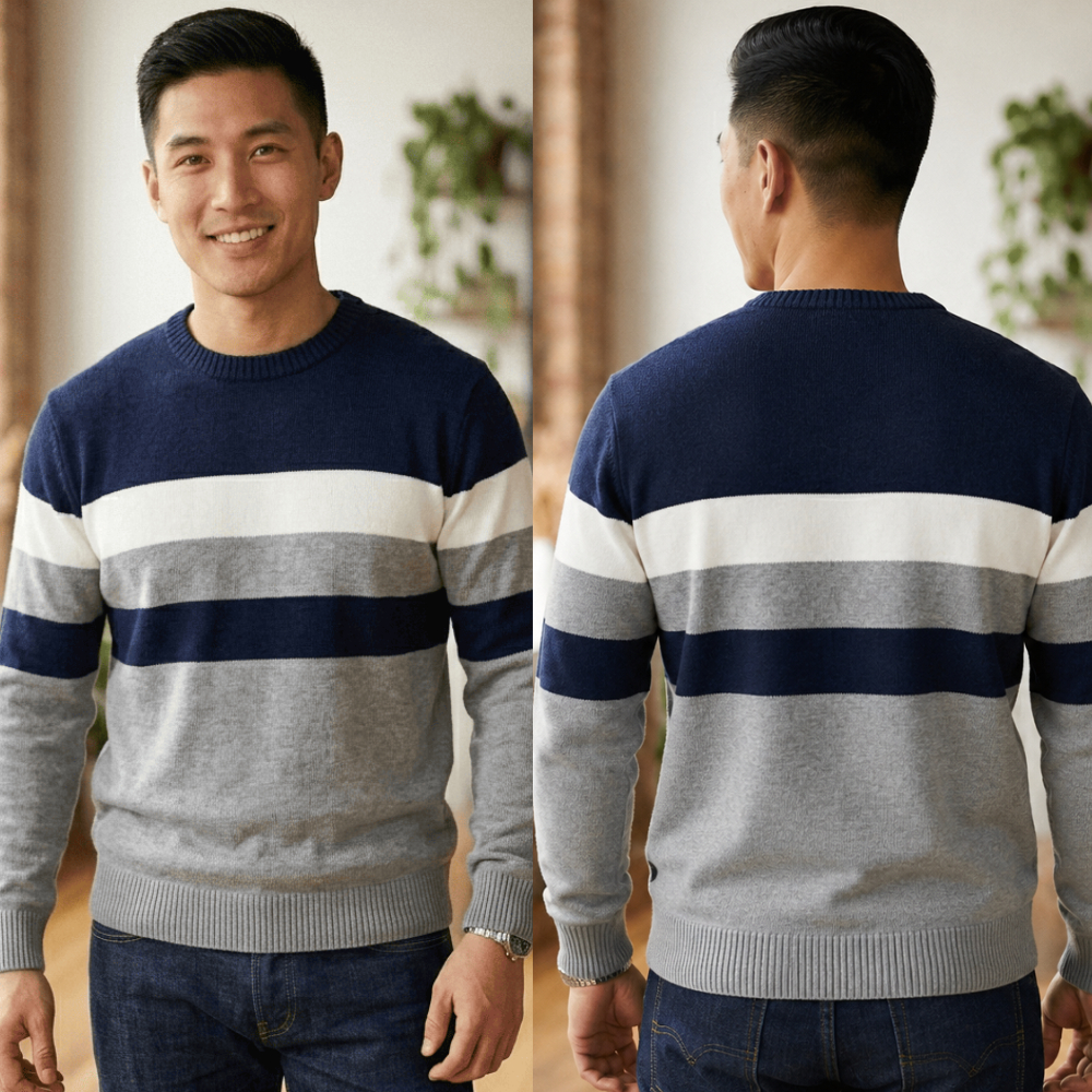 Blusa Sueter Masculina Tricot Premium Listrada Gol