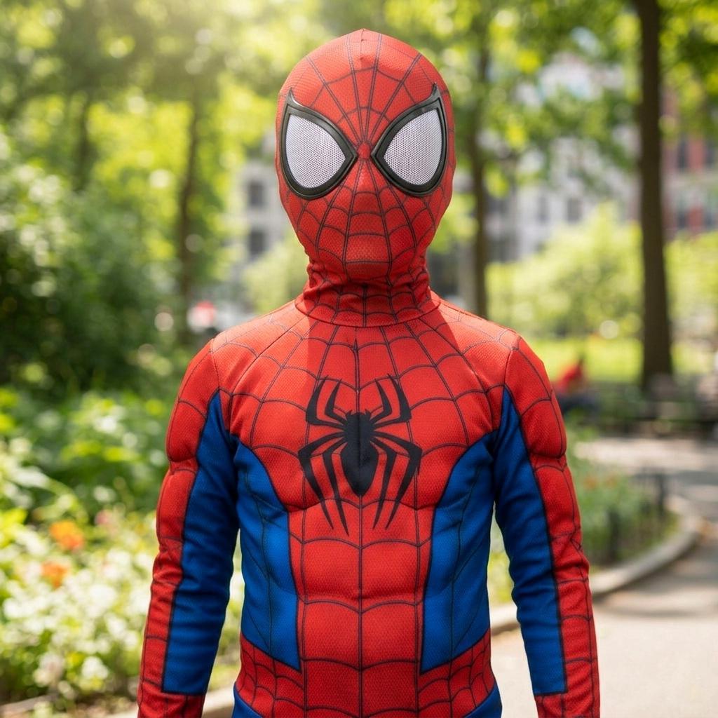 Fantasia Infantil Homem Aranha Com Enchimento Long
