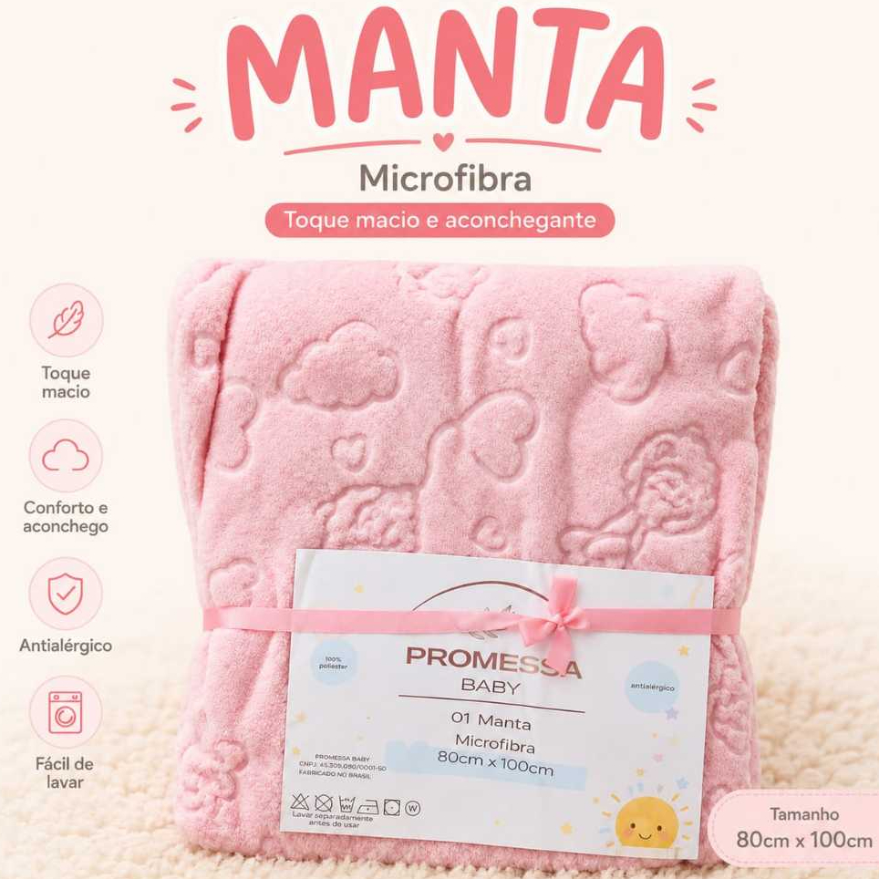 Manta Bebê 3D Microfibra Ultra Macia Cobertor Man