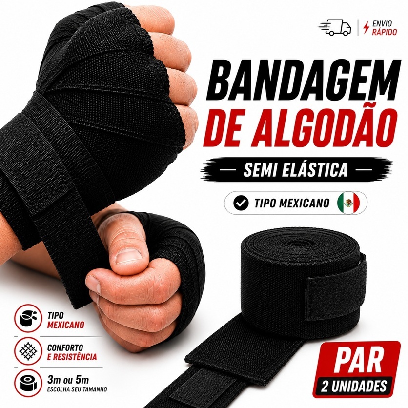 Bandagem Profissional Boxe Muay Thai MMA Jiu Jitsu