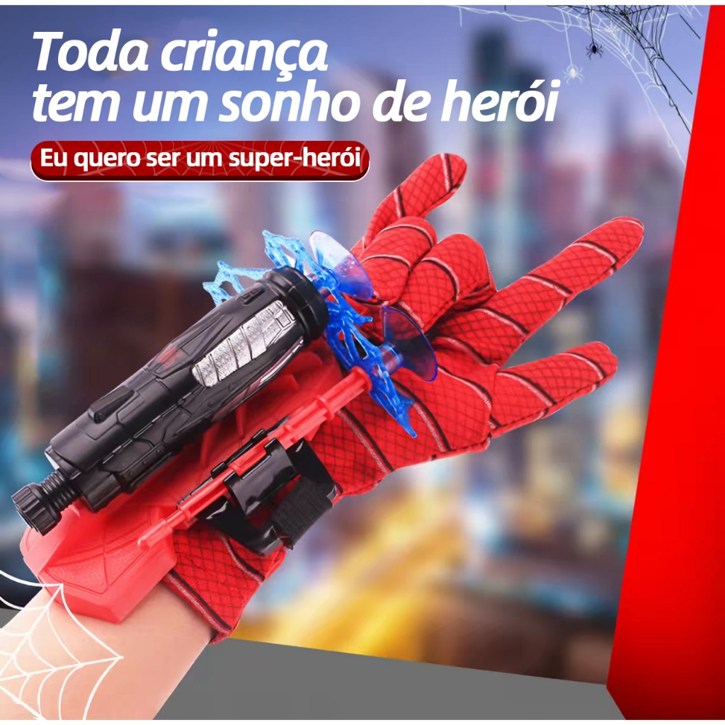 DLI Luva Lançador de Teia Homem Aranha Brinquedo