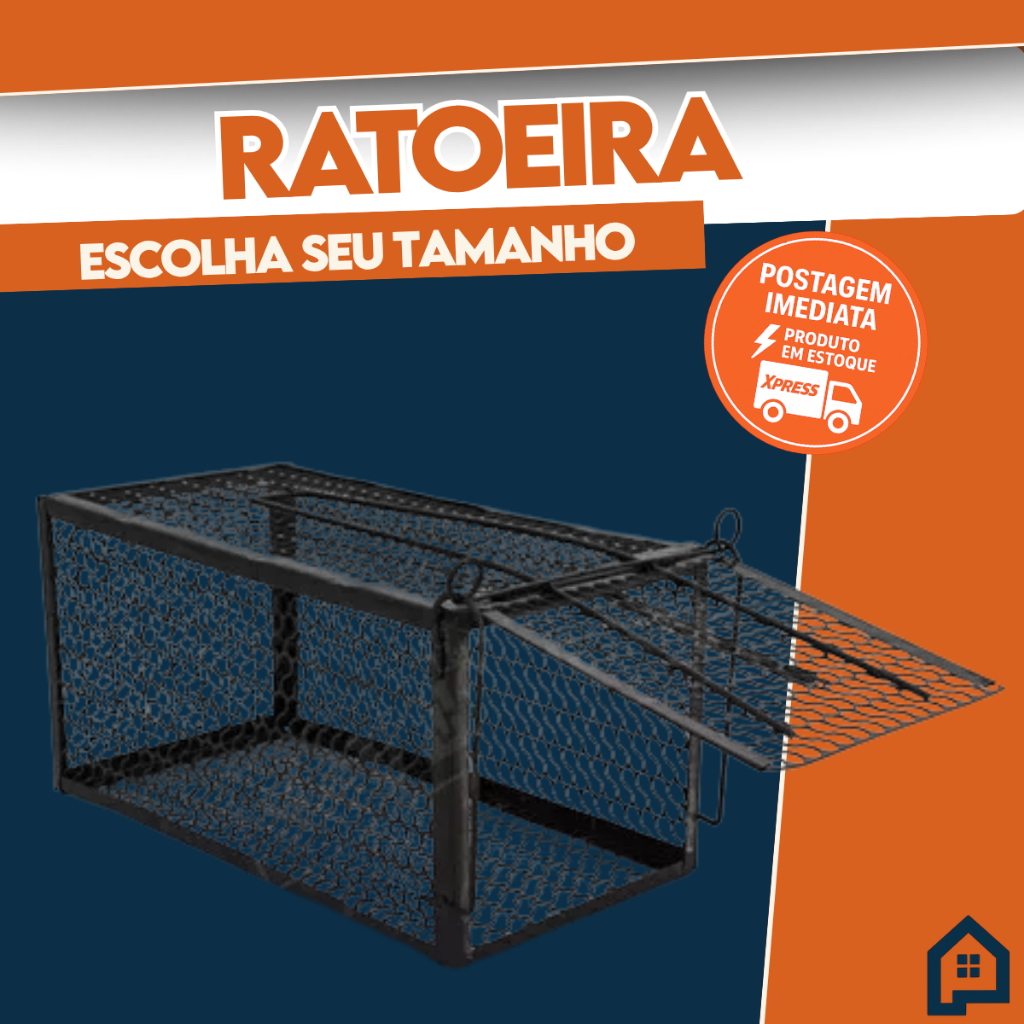 Ratoeira Gaiola Metálica Reutilizável  Captura S