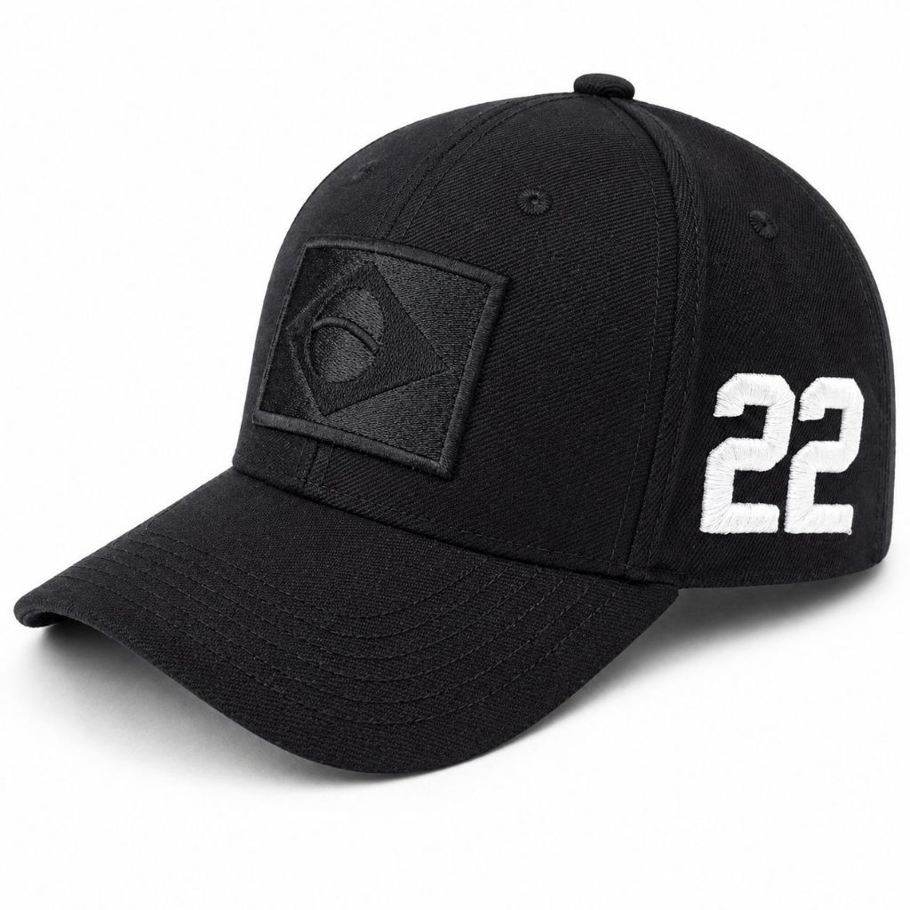 Boné Preto 22 Brasil Bordado Premium Aba Curva Aj