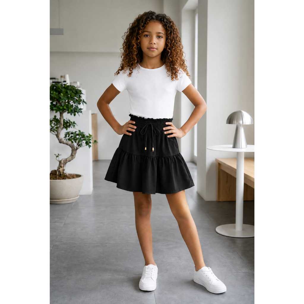 Saia Juvenil Lisa Cós alto Varias Cores – T