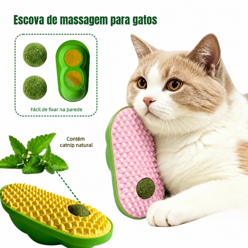 Escova Massageadora de Parede para Gatos com Catni
