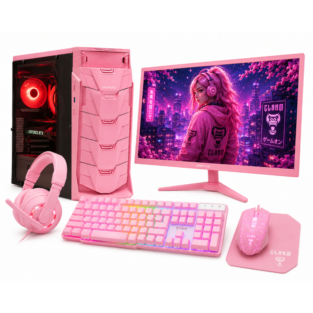 Pc Computador Completo Rosa CPU I5, RAM 16GB,  SSD