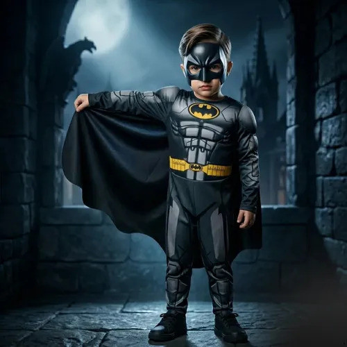 Fantasia Infantil Batman Super Herói Com Capa E M