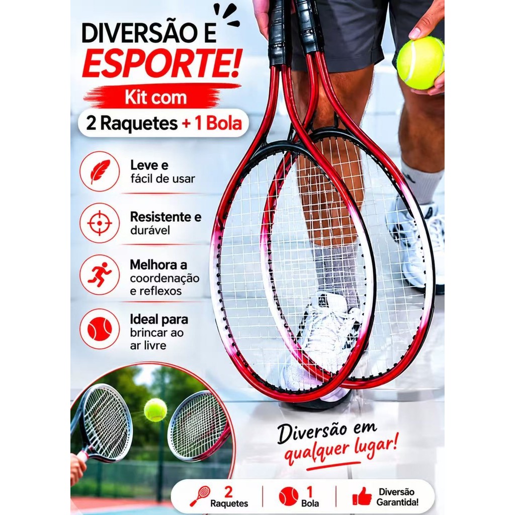 Raquete De Tenis Profissional Adulto Fibra De Carb