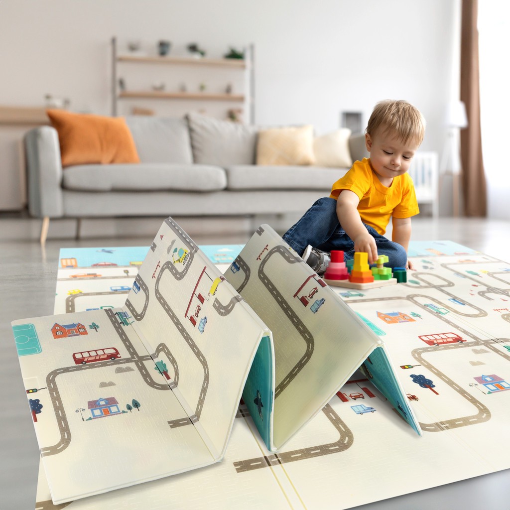 Tapete tatame Infantil 200cmx180cm x7mm Bebê Dupl
