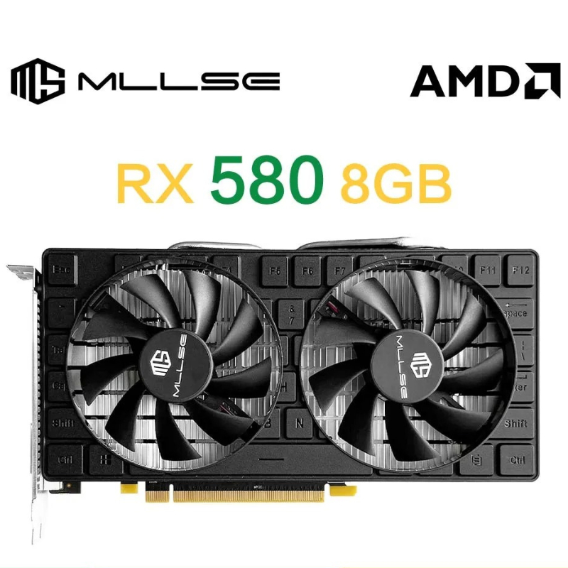 Placa de Vídeo MLLSE Radeon RX 580 8GB GDDR5 AMD