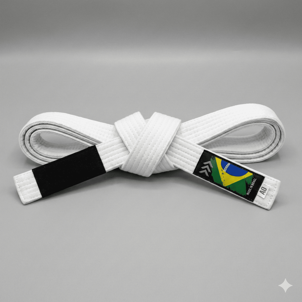 Faixa Jiu Jitsu 100 Algodão Sequência Com Tarja 