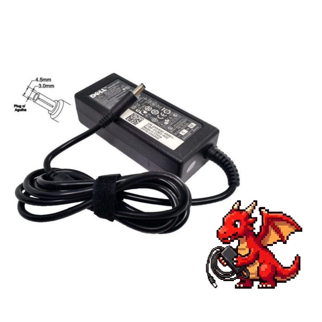 Carregador Notebook Dell 19.5v 3.34a 65w Pino Fino