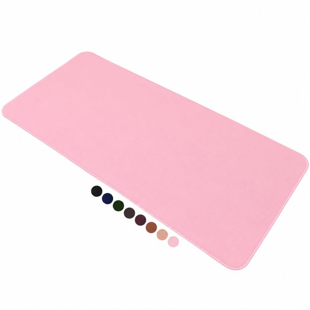 MousePad Grande Rosa Desk Pad Couro Gamer Office E