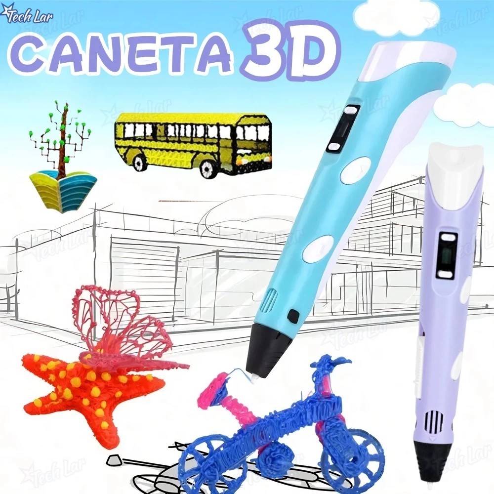 Caneta Impressora 3d Infantil Pintura Desenho 3D D