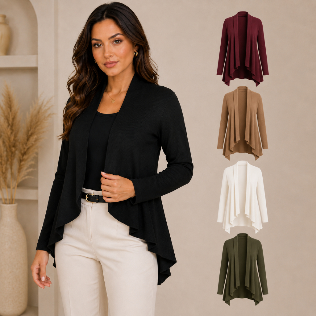 Blusa Casaquinho Cacharrel Cardigan Casual Canelad