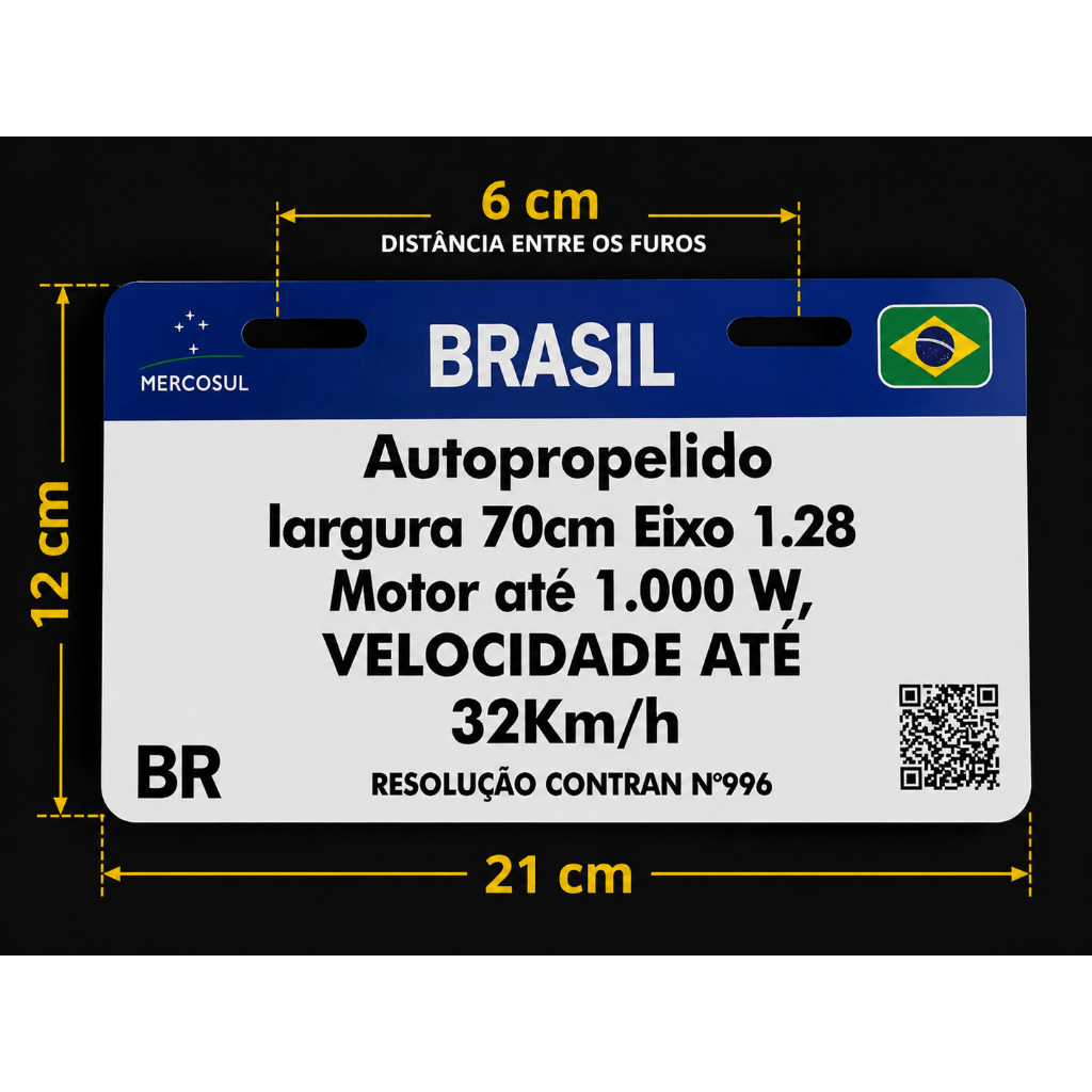 Identificação para Bike Elétrica, Scooter, Auto