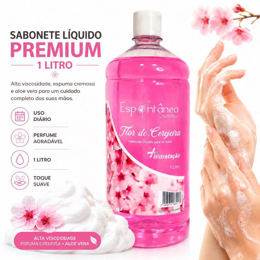 Sabonete Líquido Flor de Cerejeira 1L Premium Alo