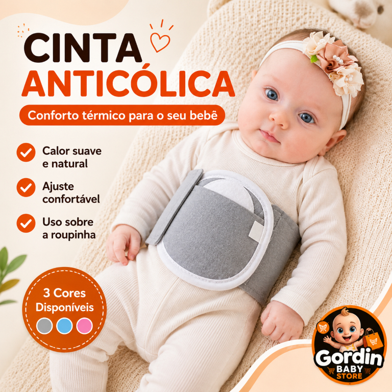 Faixa Cinta Térmica Anti Cólica Bebê Bolsa Seme