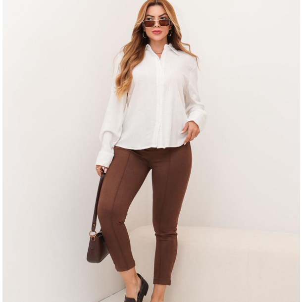 calça suede feminina