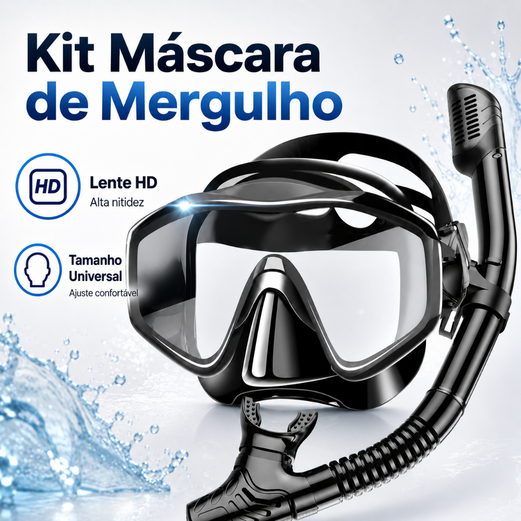Equipamento de mergulho com snorkel para adultos C