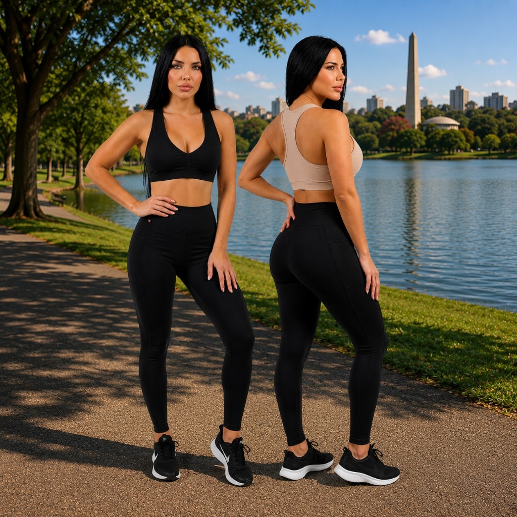 Kit 2 Top Nadador Academia Com Bojo Feminino Fitne