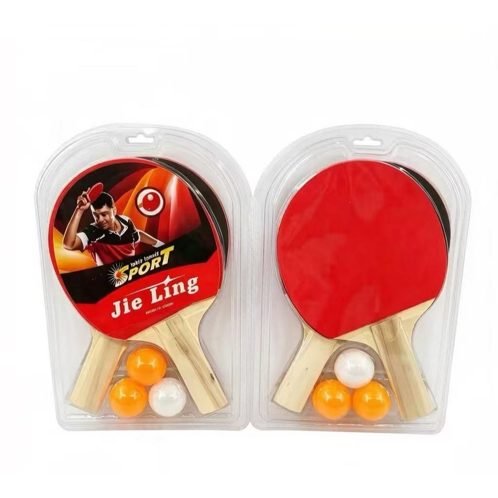 Kit Ping Pong Tênis De Mesa 2 Raquetes 3 Bolinhas
