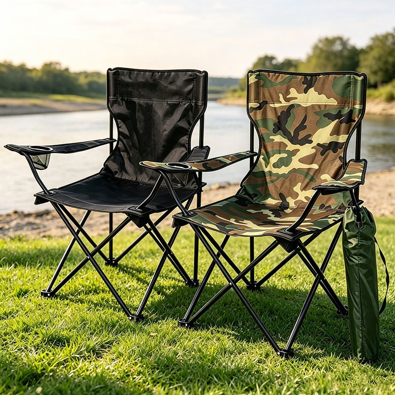 Cadeira camping dobravel 200kg Porta Copos com Por
