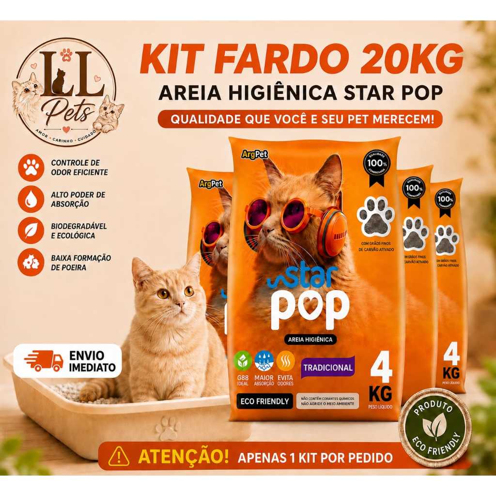 Kits de 4kg a 20kg Areias Pop Star  – Premiu