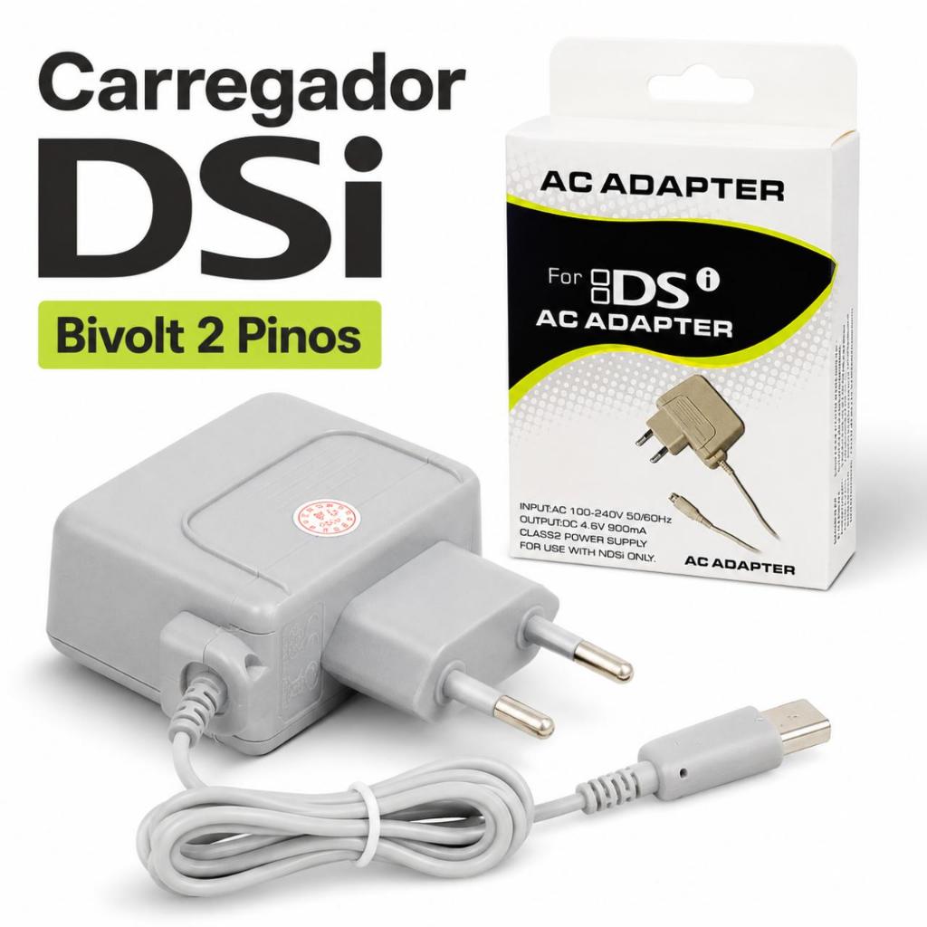 Carregador Fonte AC para Nintendo DSi NDSi 4.6V 90