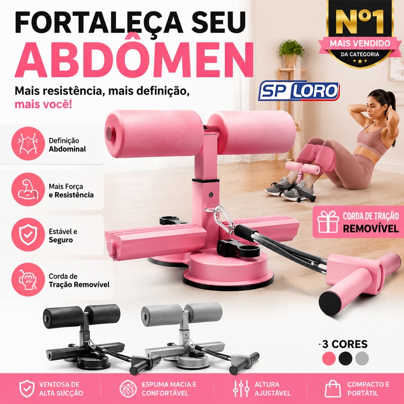 Abdominais Ventosas Fortes 3 Ajustes Protege Barri